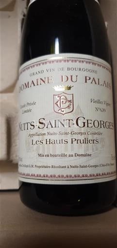 Burgundi Nuits-saint-georges Premier Cru Domaine Palais Les Hauts Pruliers 2018