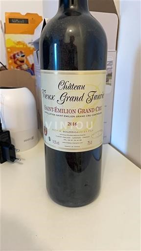 Bordeaux Saint-Émilion Grand Cru Grand Cru Château Vieux Grand Faurie 2016