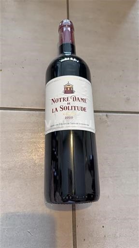 Vin Rouge sec Notre Dame de la Solitude Domaine Chevalier 2020 France Bordeaux Graves AOC