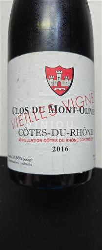 Rhônen laakso Côtes-du-rhône Clos Du Montolivet Vieilles Vignes 2016