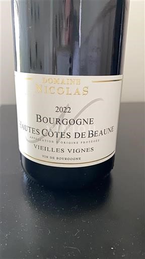 Borgoña Hautes Côtes de Beaune Domaine Nicolas Vieilles Vignes 2022
