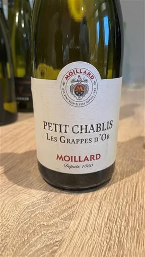 Bourgondië Petit-Chablis Domaine Moillard Les Grappes d'Or 2022
