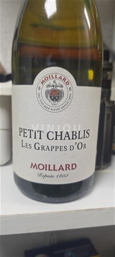 Burgundy Petit Chablis Domaine Moillard Les Grappes d'Or 2022