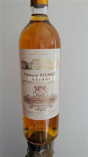 Bordéus Sauternes Grand Cru Château Filhot 2003