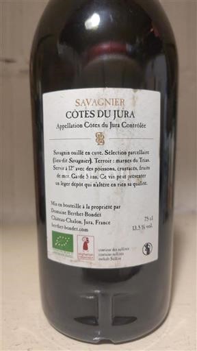 Jura No se traduce. Domaine Berthetbondet savagnier 2022