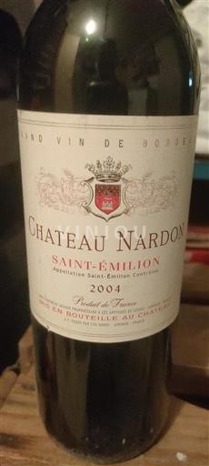 Bordeaux Saint-Émilion Château Nardon 2004