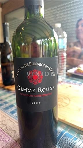 Bordéus Puisseguin-saint-émilion Château Puisseguin Curat Gemme Rouge 2020