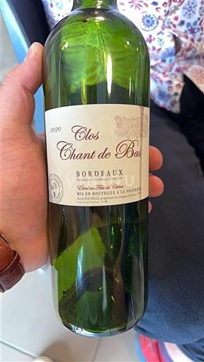 Burdeos Bordeaux Clos Chant De Bas 2020