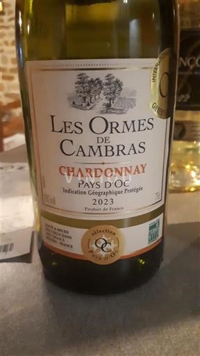Languedoc-Roussillon Pays d'Oc Les Ormes De Cambra Chardonnay 2023