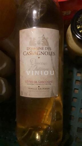 Sud-Ovest Côtes de Gascogne Domaine Des Cassagnoles Douceur d'Automne 2016