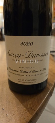 Burgundi Auxey-Duresses Domaine Billard Père Et Fils 2020