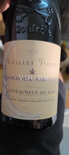 Rhône Valley Châteauneuf-du-Pape Domaine Marcoux Vieilles Vignes 2010