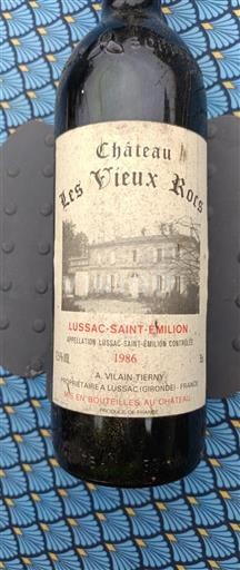 Bordéus Lussac-Saint-Émilion Château Les Vieux Rocs 1986