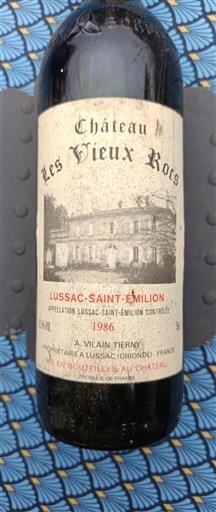 Bordéus Lussac-Saint-Émilion Château Les Vieux Rocs 1986