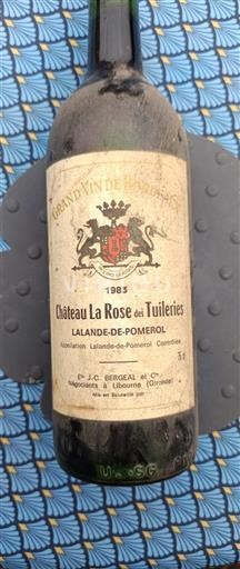 Bordéus Lalande-de-Pomerol Château La Rose Des Tuileries 1983