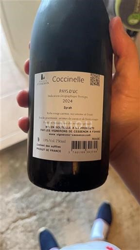 Languedoc-Roussillon Pays d'Oc Vignerons De Cessenon Coccinelle 2024