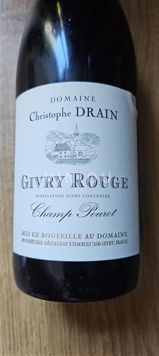 Bourgondië Givry Christophe Drain Champ Pourot 2016