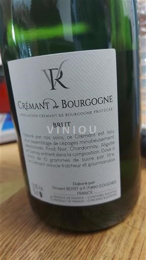 Bourgogne Crémant de Bourgogne Vincent Royet Icke årgångsbetecknad