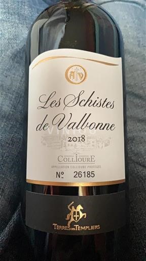 Roussillon Collioure Terre Des Templiers Les Schistes de Vallbonne 2018