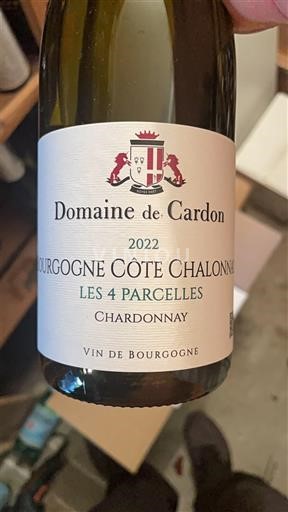 Burgundi Bourgogne Côte Chalonnaise Domaine Cardon Les 4 Parcelles 2022