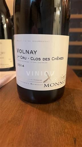 Vin Rouge sec Clos des Chènes Xavier Monnot 2014 France Bourgogne Volnay AOC Premier Cru