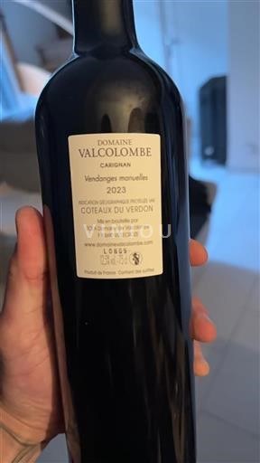 Provence, Lower Rhône Valley, Corsica Coteaux du Verdon Domaine Valcolombe Carignan 2023