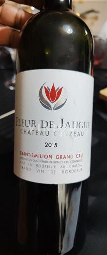 Bordeaux Saint-Émilion Grand Cru Grand Cru Château Cruzeau Fleur de Jaugue 2015