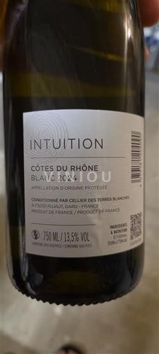 Valle del Ródano Côtes del Ródano Cellier Des Terres Blanches Intuition 2024