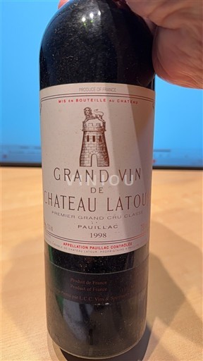 Bordeaux Pauillac Premier Grand Cru Classé Château Latour Grand Vin 1998