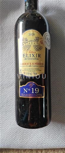 Bordeaux Bordeaux supérieur Château Elixir De Gravaillac N°19 2020