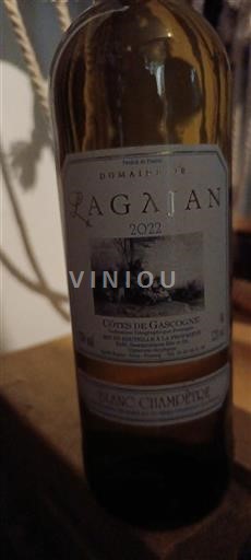South West Côtes de Gascogne Domaine Lagajan Blanc Champêtre 2022