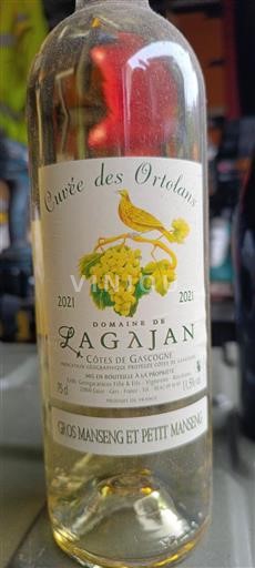 South West Côtes de Gascogne Domaine Lagajan des Ortolans 2021