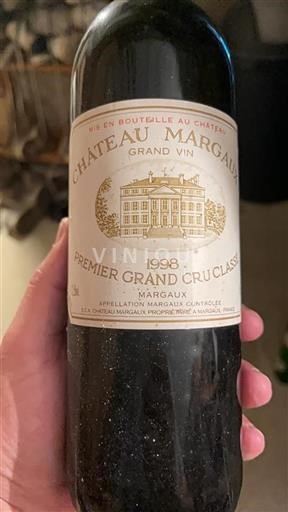 Bordeaux Margaux Premier Grand Cru Classé Château Margaux Grand Vin 1998