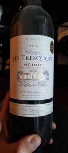 Vin Rouge sec Château Les Tresquots 2018 France Bordeaux Médoc AOC Cru Bourgeois