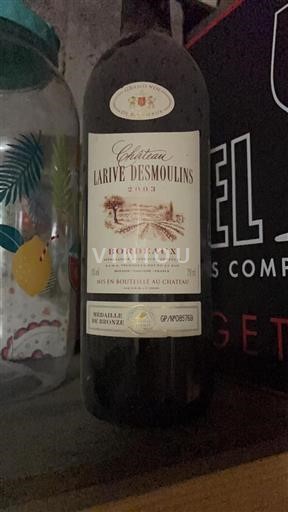 Burdeos Bordeaux Château Larive Desmoulins 2003