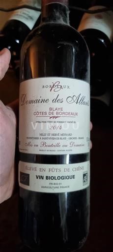 Bordeaux Blaye-Côtes-de-Bordeaux Domaine Des Allants 2014