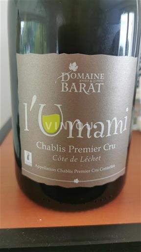 Borgoña Chablis Premier Cru Premier Cru Domaine Angele Et Ludovic Barat L'Umami 2017