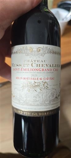 Bordeaux Saint-Émilion Château Musset Chevalier 2021