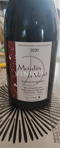 Beaujolais Moulin-à-vent Maxime Dauvergne 2020