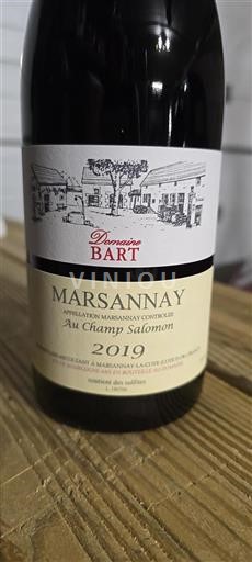 Bourgogne Marsannay Domaine Bart Au Champ Salomon 2019