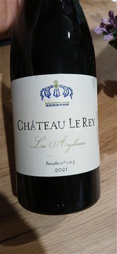 Bordeaux Castillon Côtes de Bordeaux Château Le Rey Les Argileuses 2021