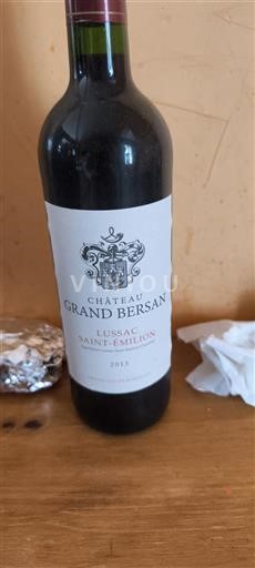 Bordéus Lussac-Saint-Émilion Grands Bersans 2013