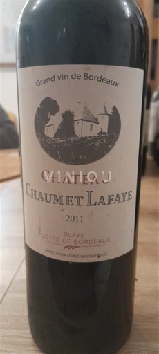 Bordeaux Blaye-Côtes-de-Bordeaux Château Chaumet Lafaye 2011