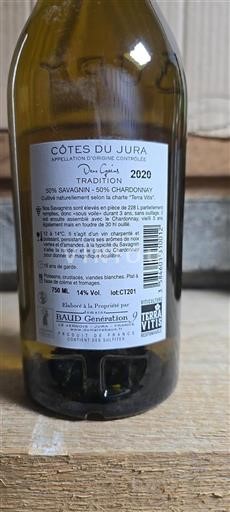 Jura Côtes-du-Jura Baud Génération 9 Deux Grains Tradition 2020