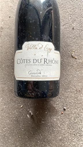 Vale do Ródano Côtes-do-Ródano Villa Erg Grande Récolte 2012