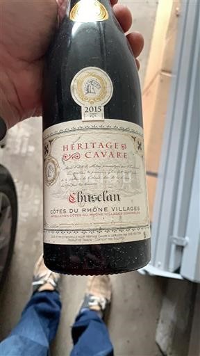 Rhône-dalen Côtes-du-Rhône-Villages Chusclan Héritage Cavare 2015