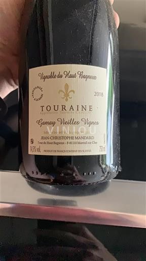 Loire-dalen Touraine Vignoble Du Haut Bagneux Gamay Vieilles Vignes 2018