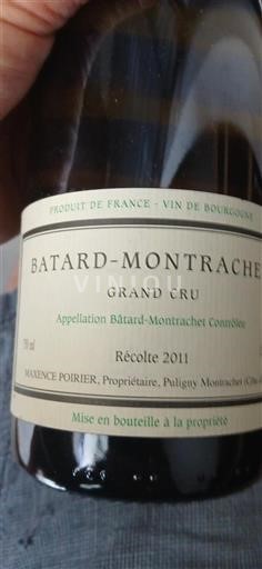 Burgund Bâtard Montrachet Grand Cru Maxence Poirier 2011