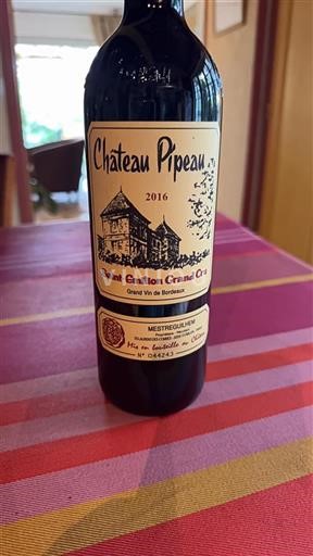 Burdeos Saint-Émilion Gran Cru Grand Cru Château Pipeau 2016