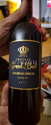 Bordeaux Saint-Émilion Grand Cru Château Grand Bert 1er 2015